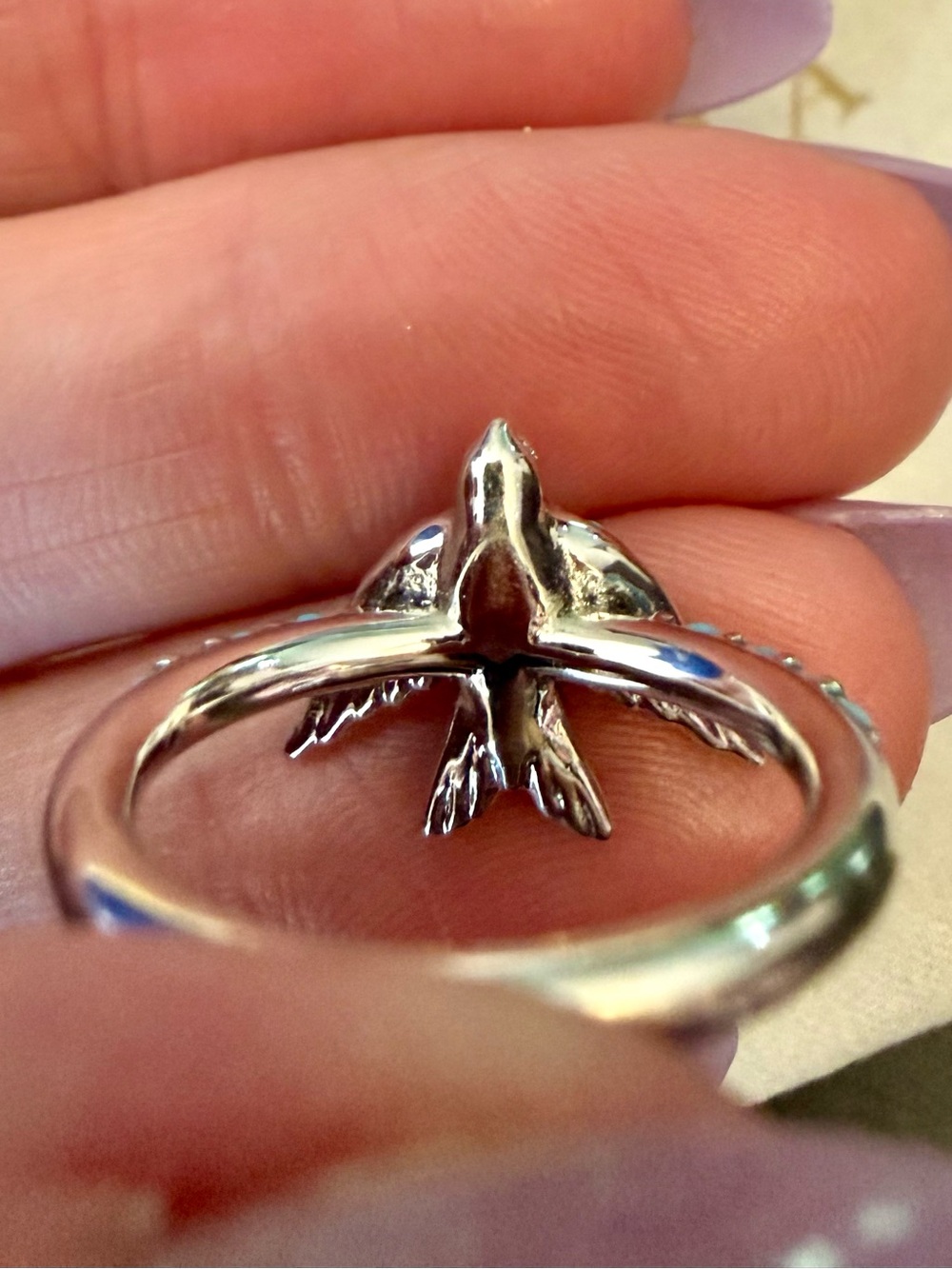 Kendra Scott Melody Bird Silver Cocktail Ring - Picture 7 of 11
